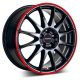 Camper-Wheels Ronal R54 Jetblack-red rim Ansicht 2