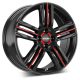 Camper-Wheels Ronal R57 4-Loch Jetblack-red-spoke Ansicht 2