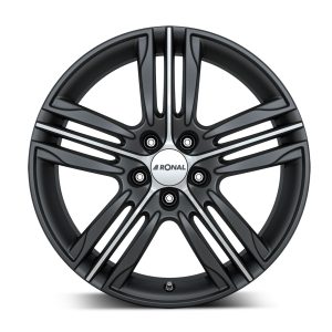 Camper-Wheels Ronal R57 5-Loch Mattschwarz-frontkopiert Ansicht 1