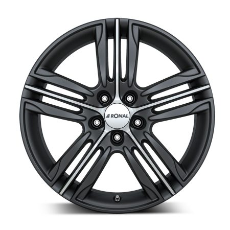 Camper-Wheels Ronal R57 5-Loch Mattschwarz-frontkopiert Ansicht 1