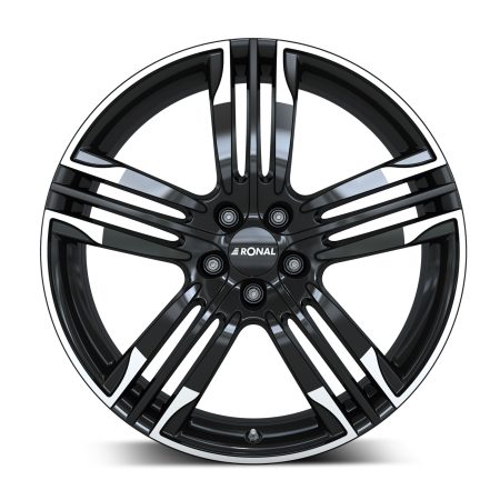 Camper-Wheels Ronal R58 Jetblack-white rim Ansicht 1