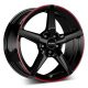 Camper-Wheels Ronal R69 Jetblack red rim Ansicht 2